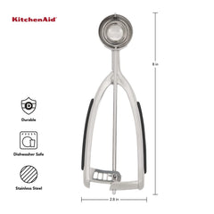 KitchenAid cuillère en action portionnant pâte à biscuits proprement