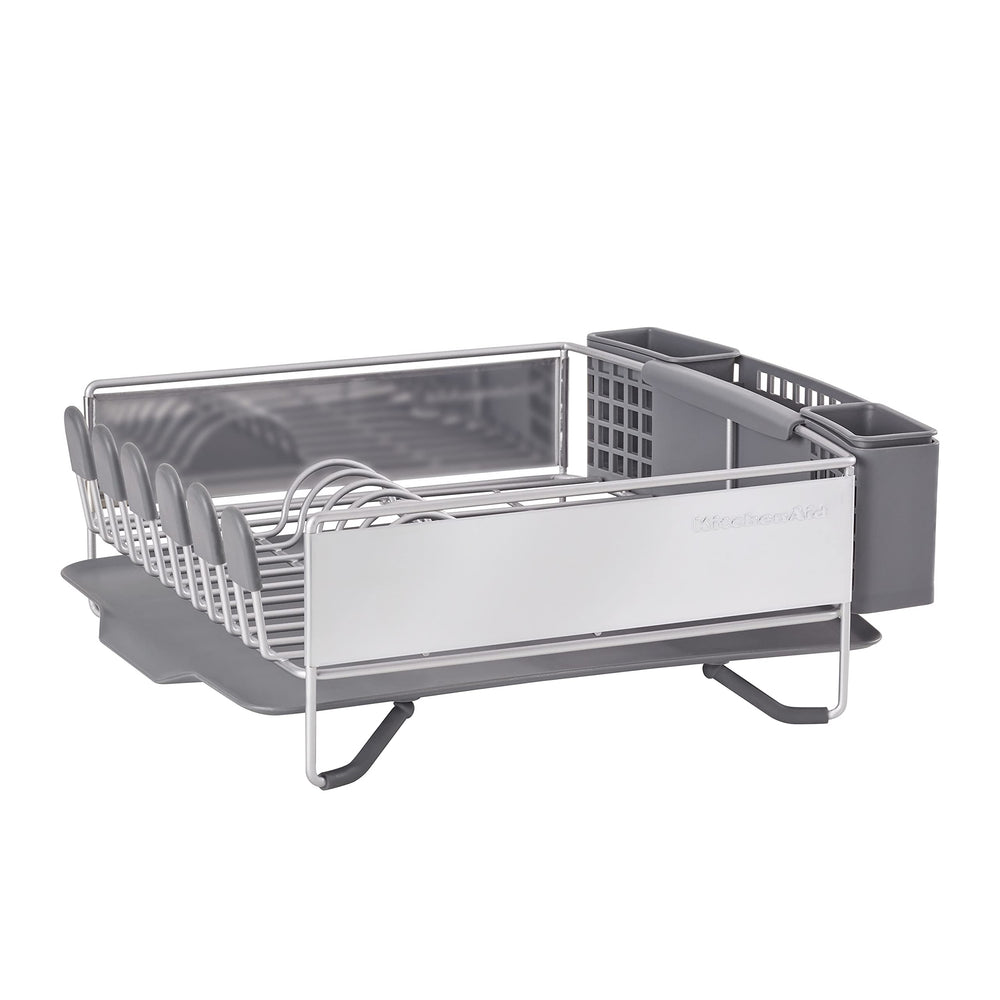 KitchenAid vue avant de l'égouttoir compact montrant sa silhouette gain de place