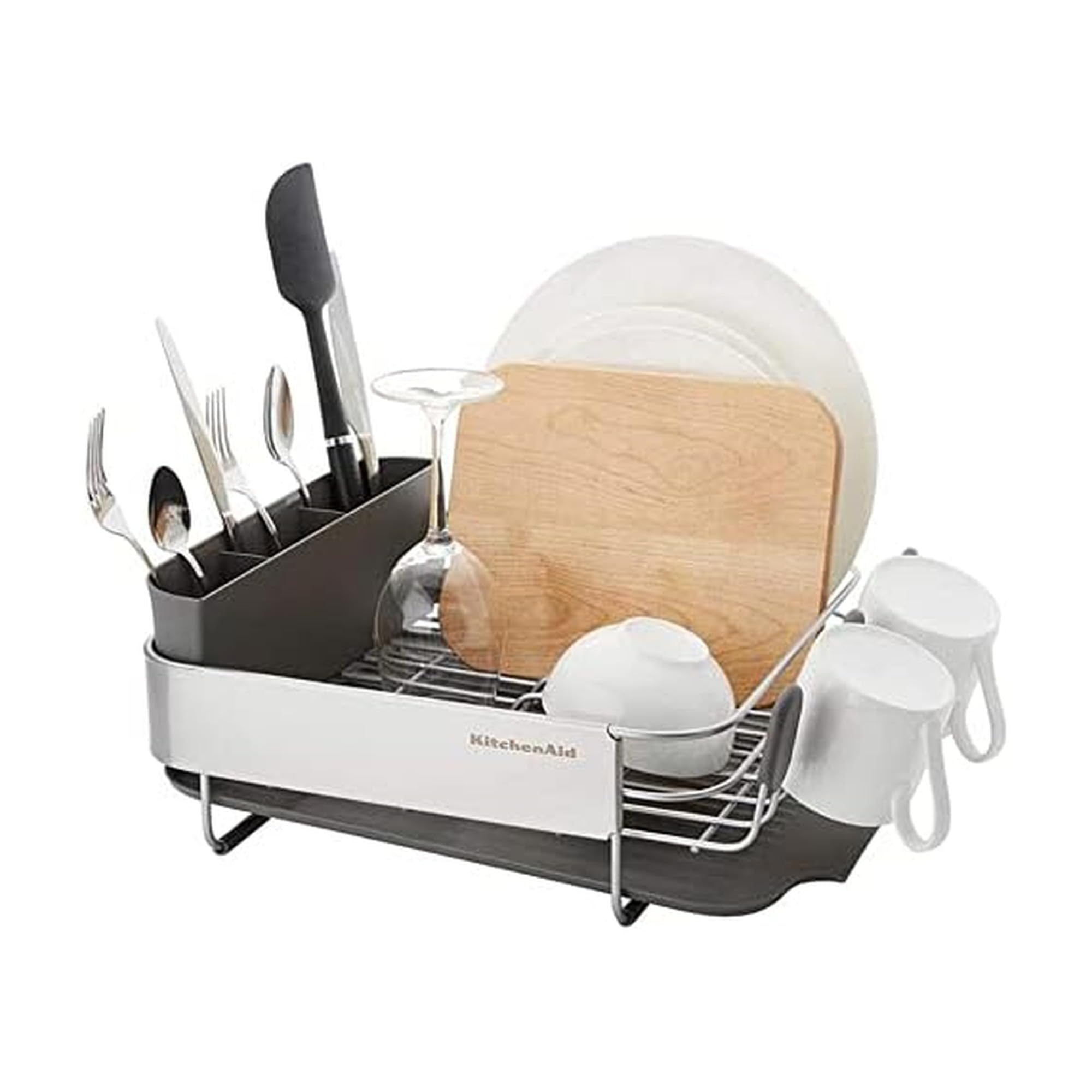 KitchenAid égouttoir face avant montrant capacité et gain de place