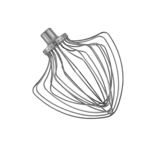 KitchenAid fouet 11 fils face avant montrant la forme et montage sûr