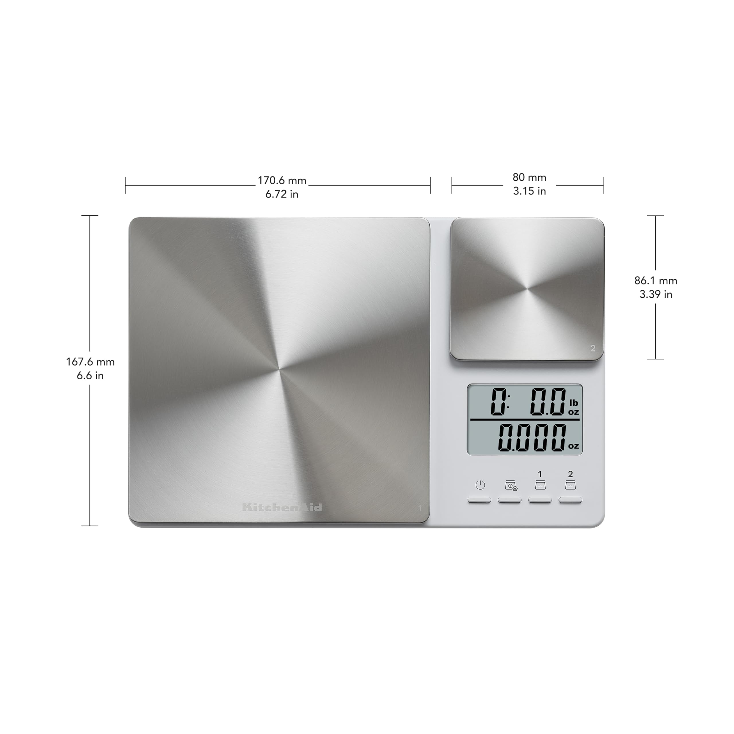 KitchenAid gros plan sur plateaux inox faciles à nettoyer et résistants