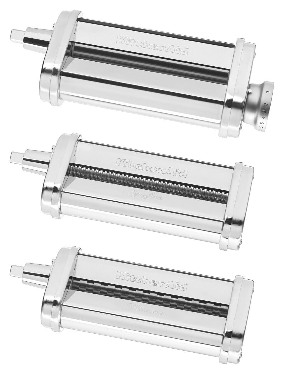 KitchenAid coupe-fettuccine KSMPRA en gros plan pour bandes larges et nettes