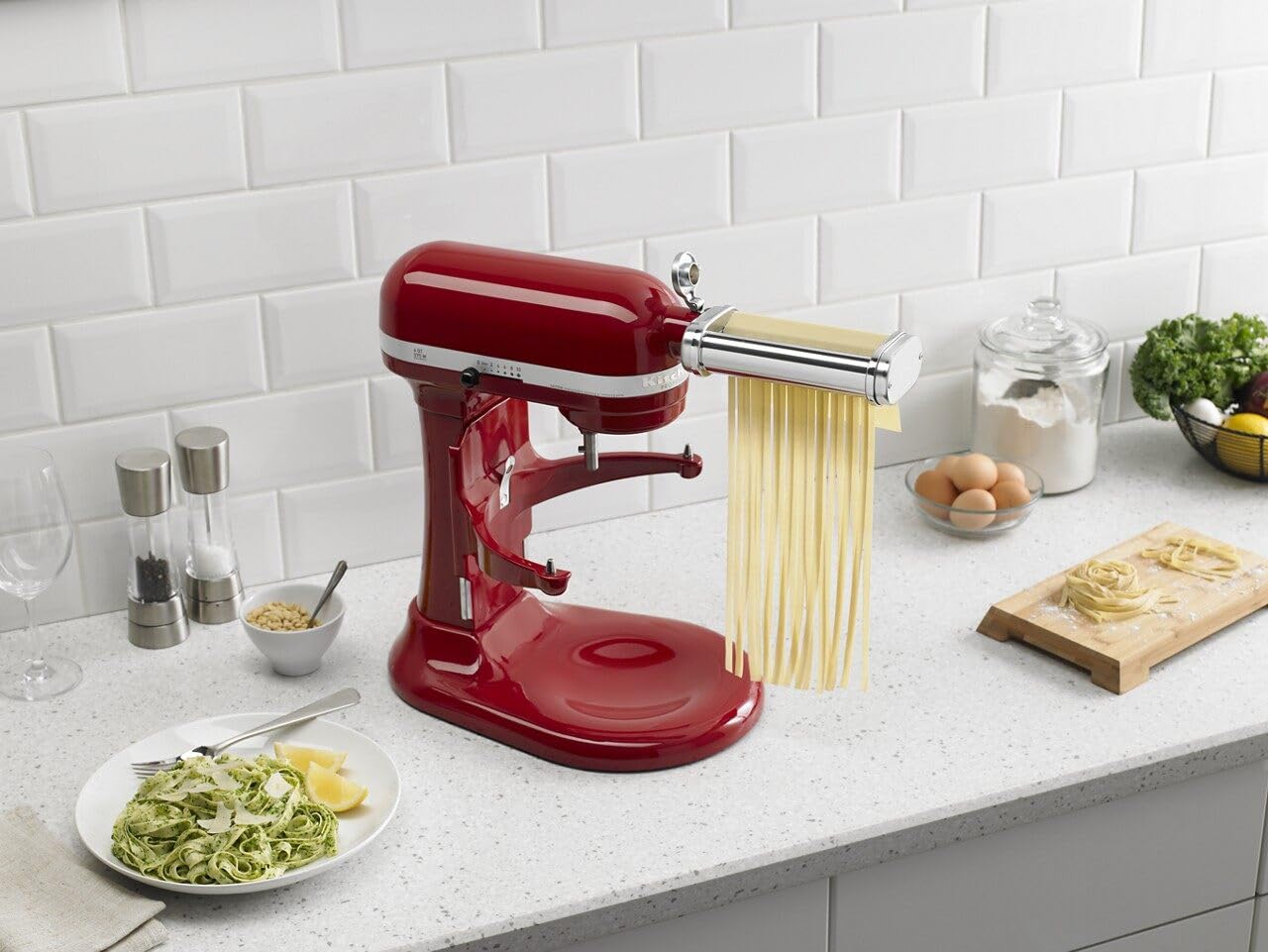 KitchenAid feuille de pâte de 6 pouces sortie du rouleau, épaisseur réglable