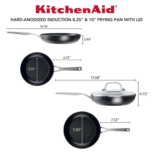 KitchenAid gros plan du bord de la poêle illustrant qualité et précision