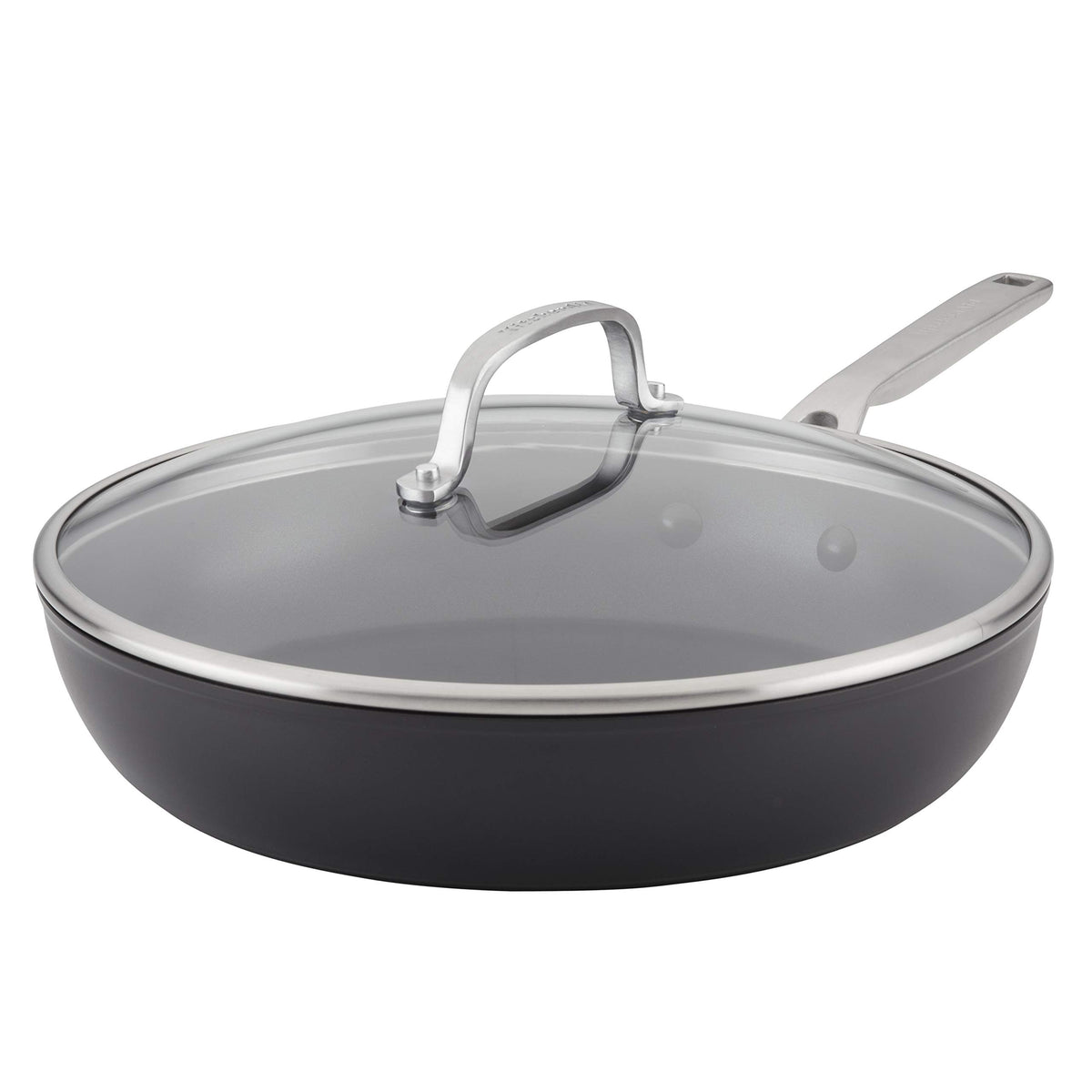 KitchenAid face avant de la poêle matte black montrant finition résistante