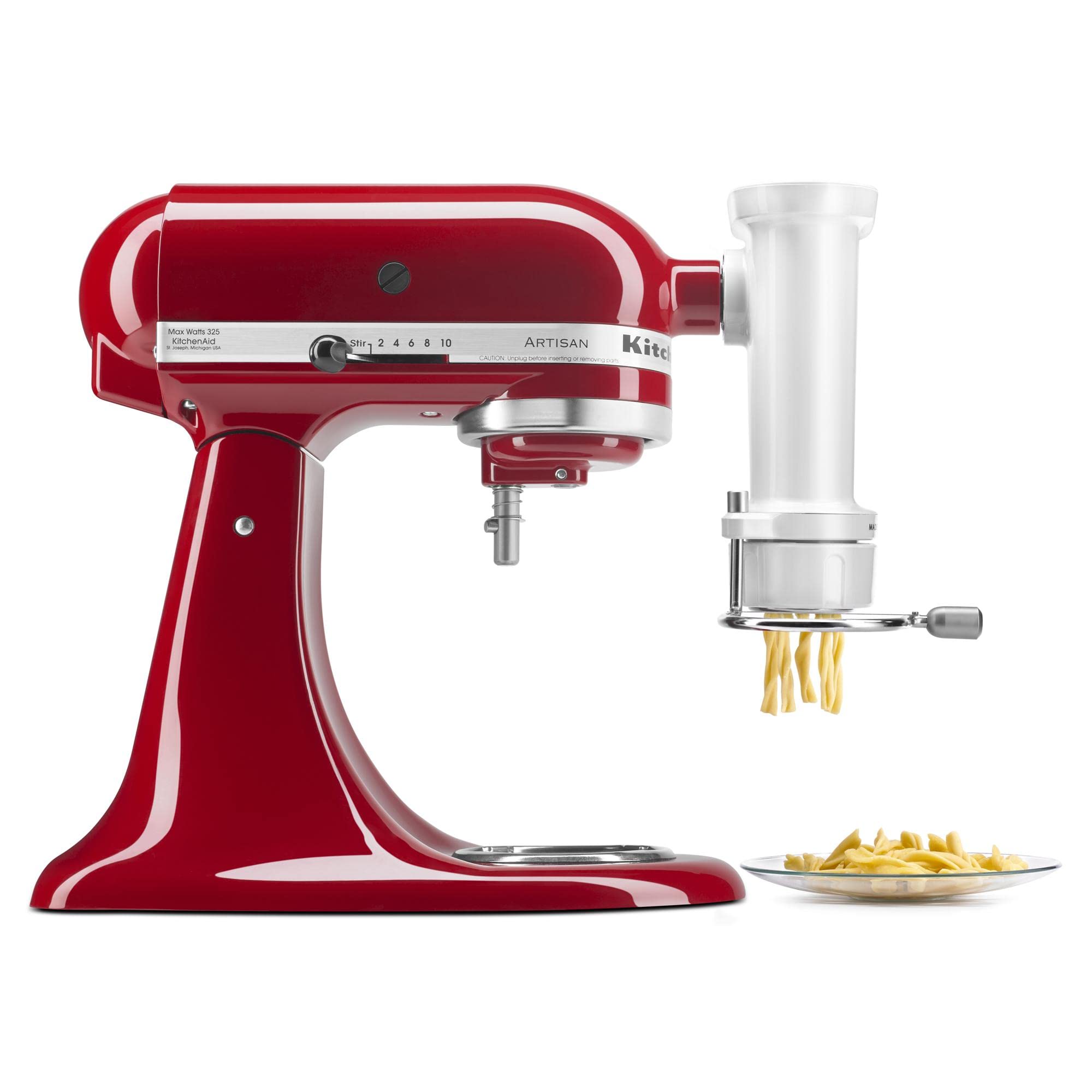KitchenAid presse à pâtes face avant affichant la fixation et forme