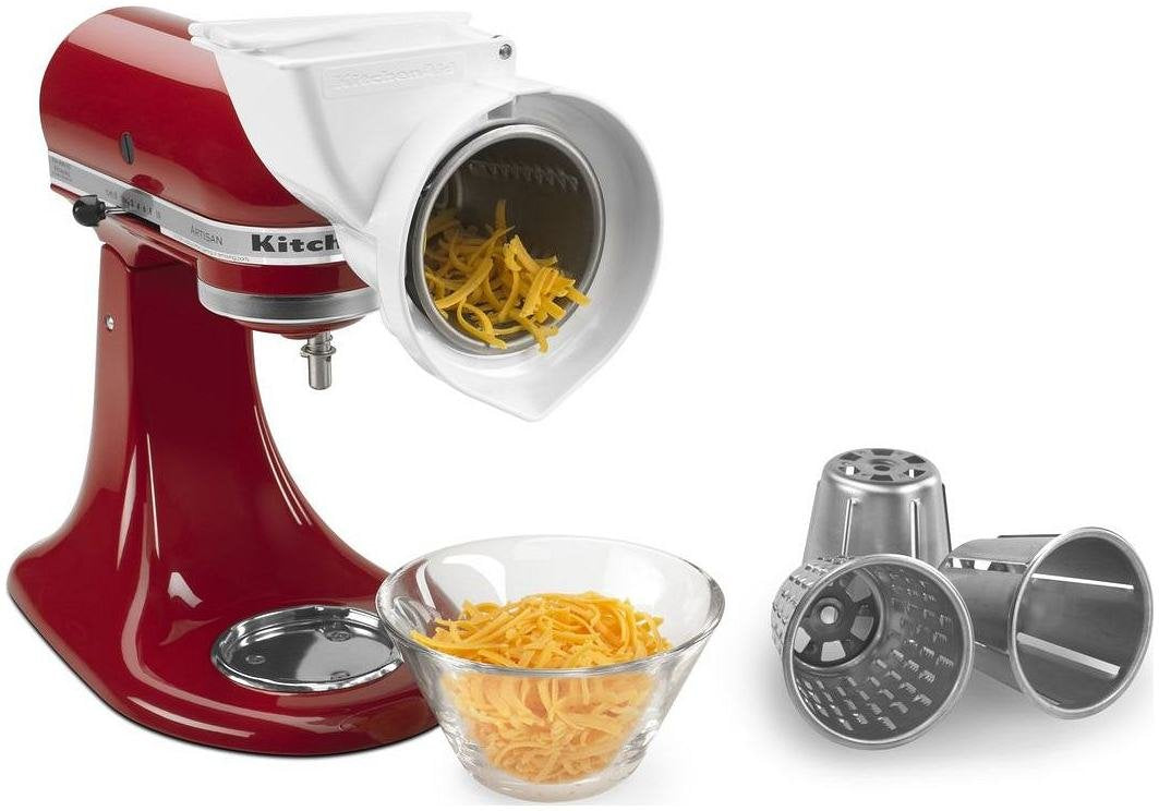 KitchenAid rotor trancheur en place sur robot montrant gain de temps