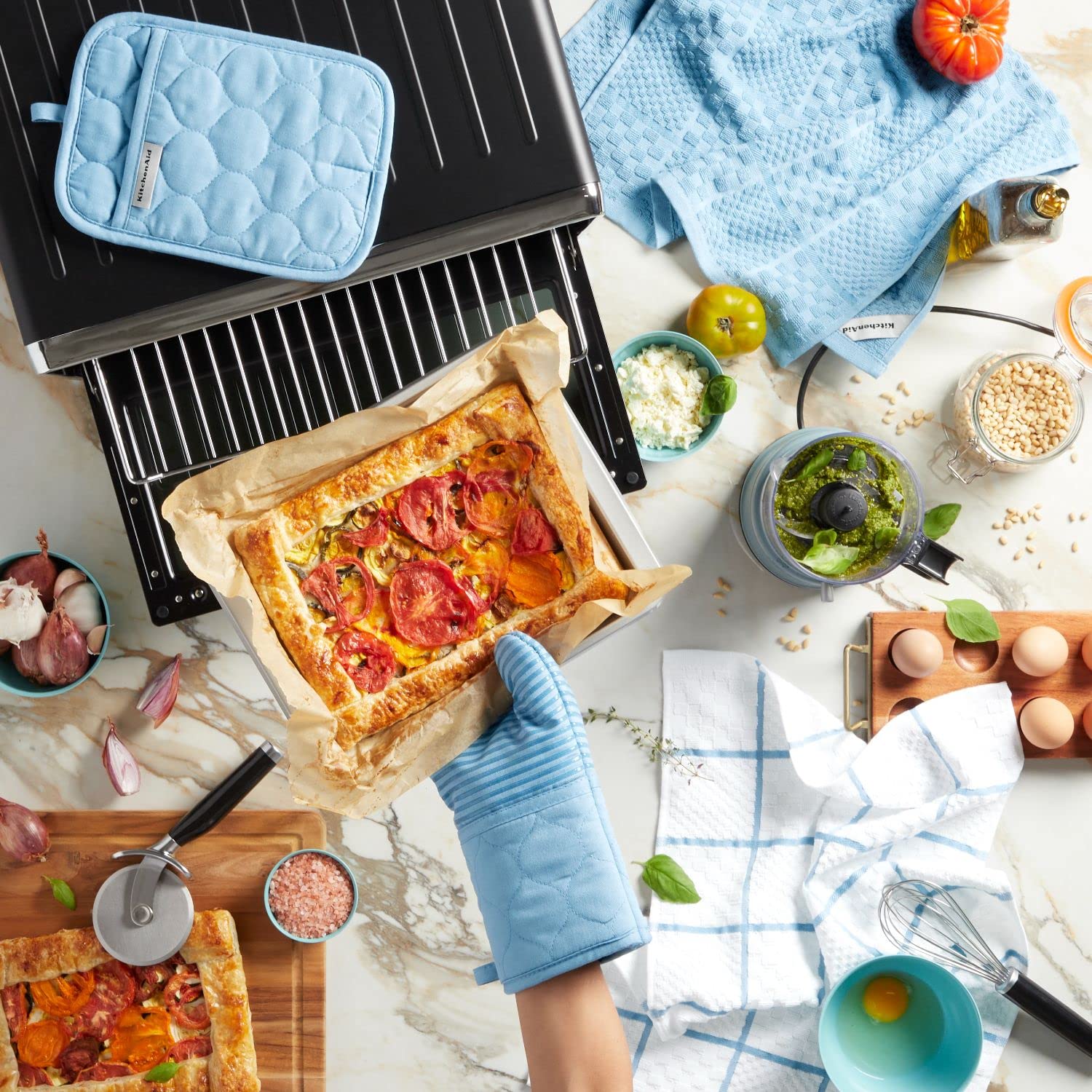 KitchenAid gros plan sur la texture terrycloth pour absorption efficace