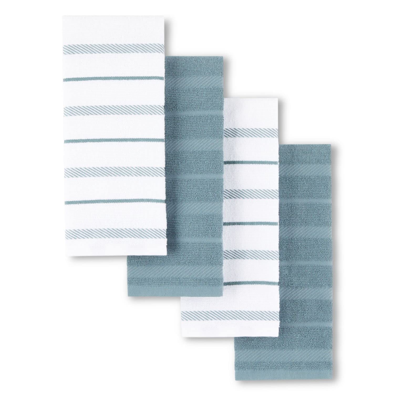 KitchenAid packaging avant du lot de 4 torchons montre l’ensemble pratique