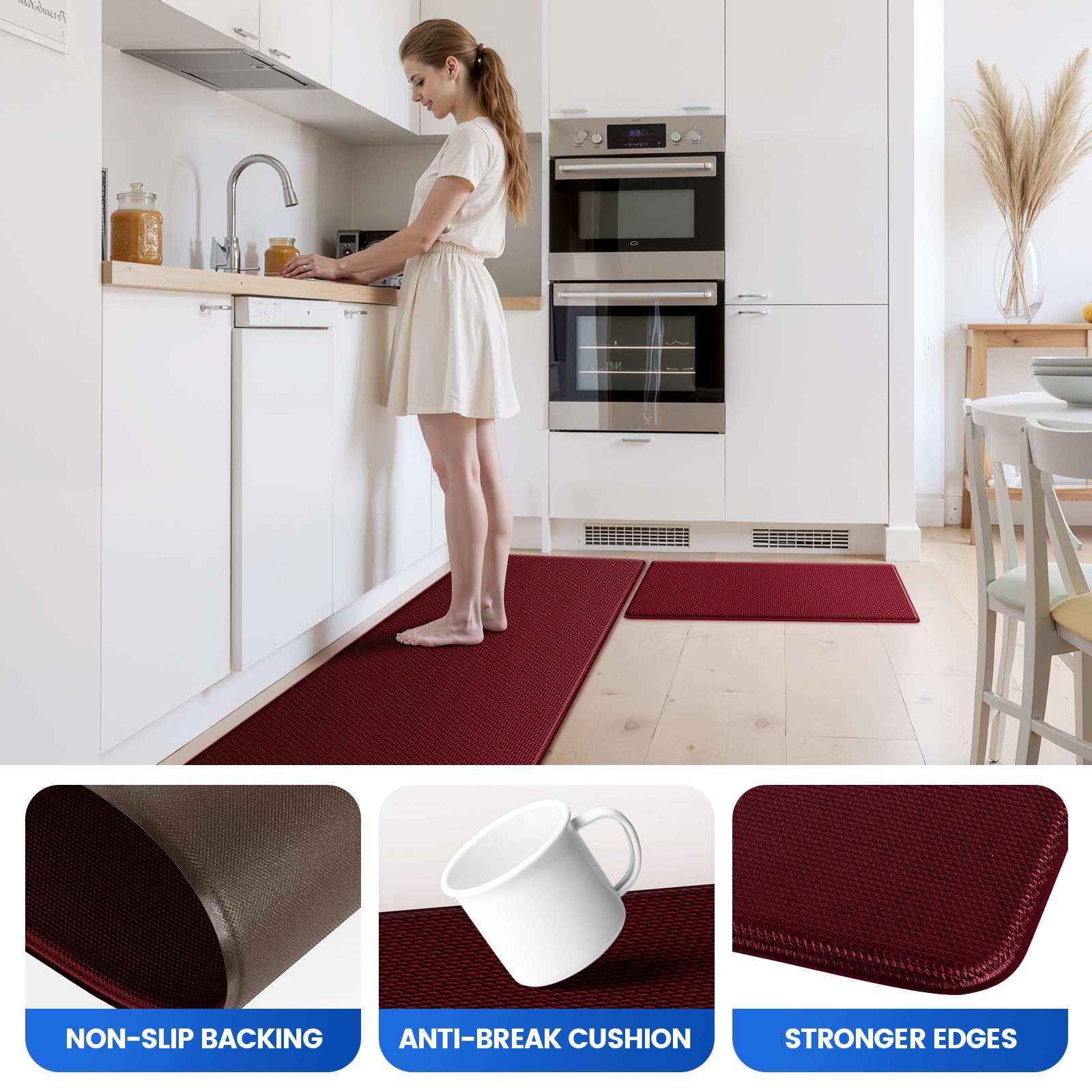 KitchenClouds tapis placé devant l'évier offrant confort debout
