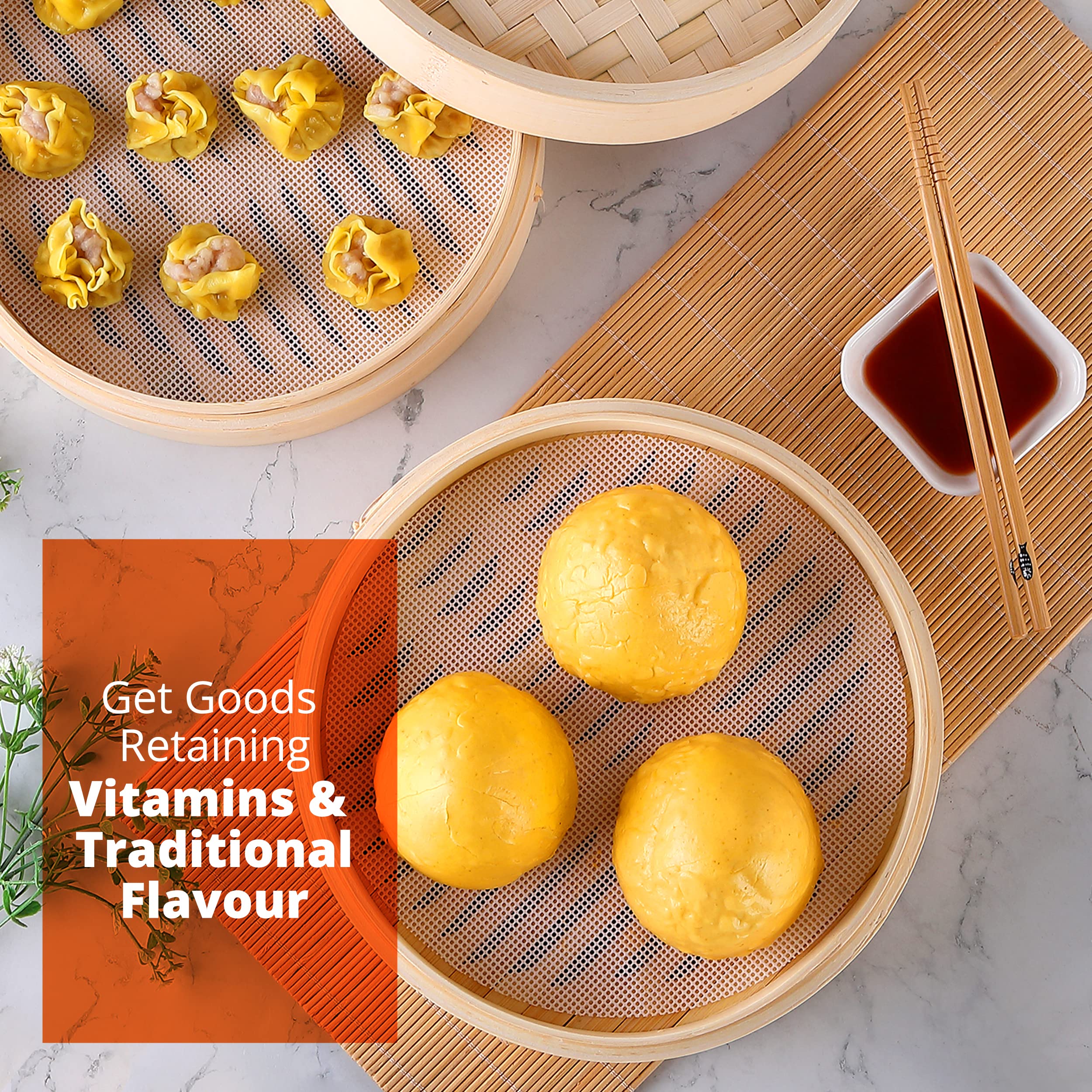 KitchenCrust deux niveaux de cuisson vapeur avec dumplings, gain de temps et saveur