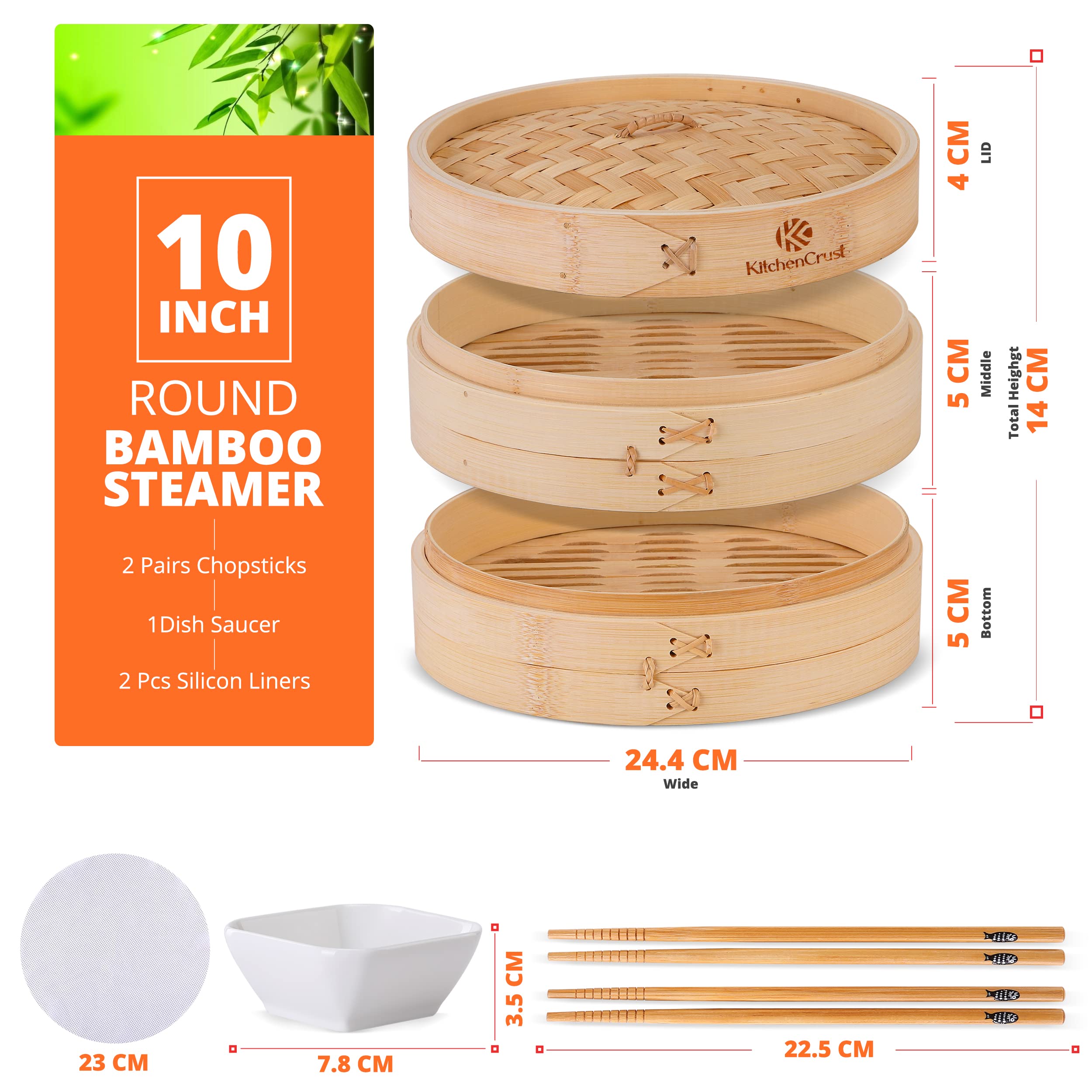 KitchenCrust gros plan tressage bambou, résistance et diffusion vapeur