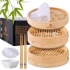 KitchenCrust panier vapeur avant montrant finition en bambou, cuisson naturelle