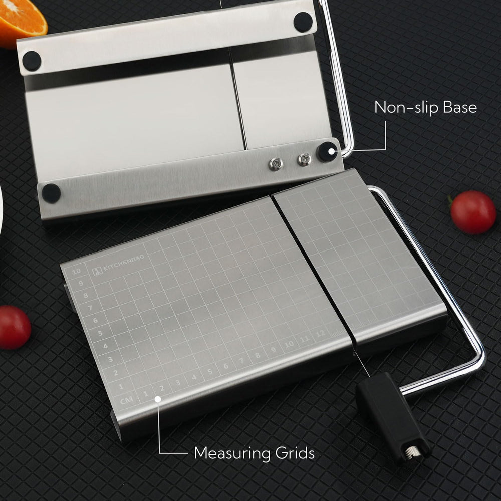 KITCHENDAO grilles de mesure visibles pour tranches identiques et portionnage précis