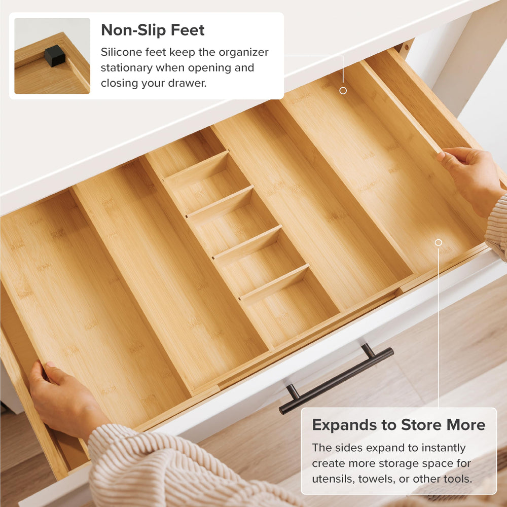 KitchenEdge en situation dans une cuisine moderne montrant accès facile et rangement ordonné