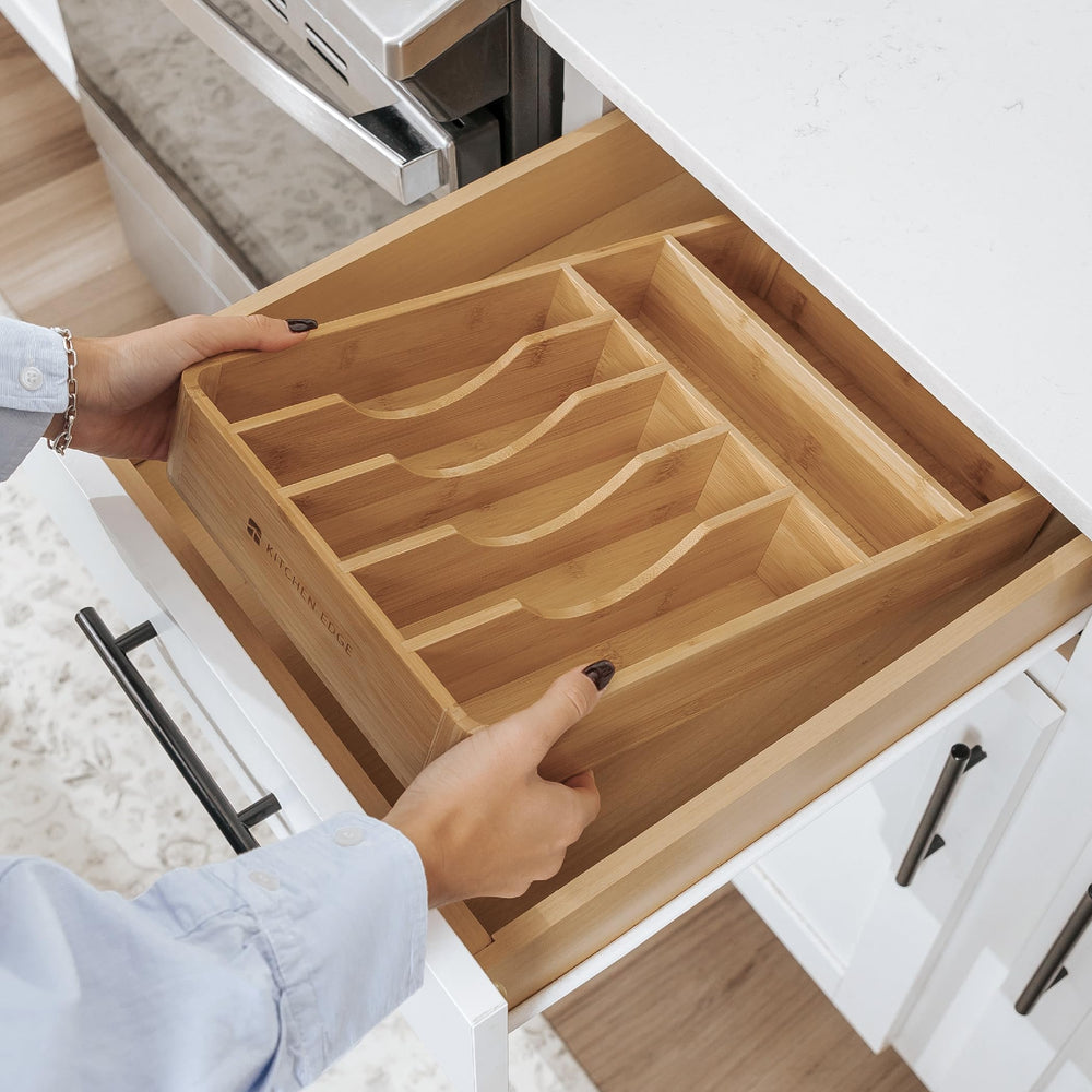 KitchenEdge organisateur rempli de couverts pour rangement accessible