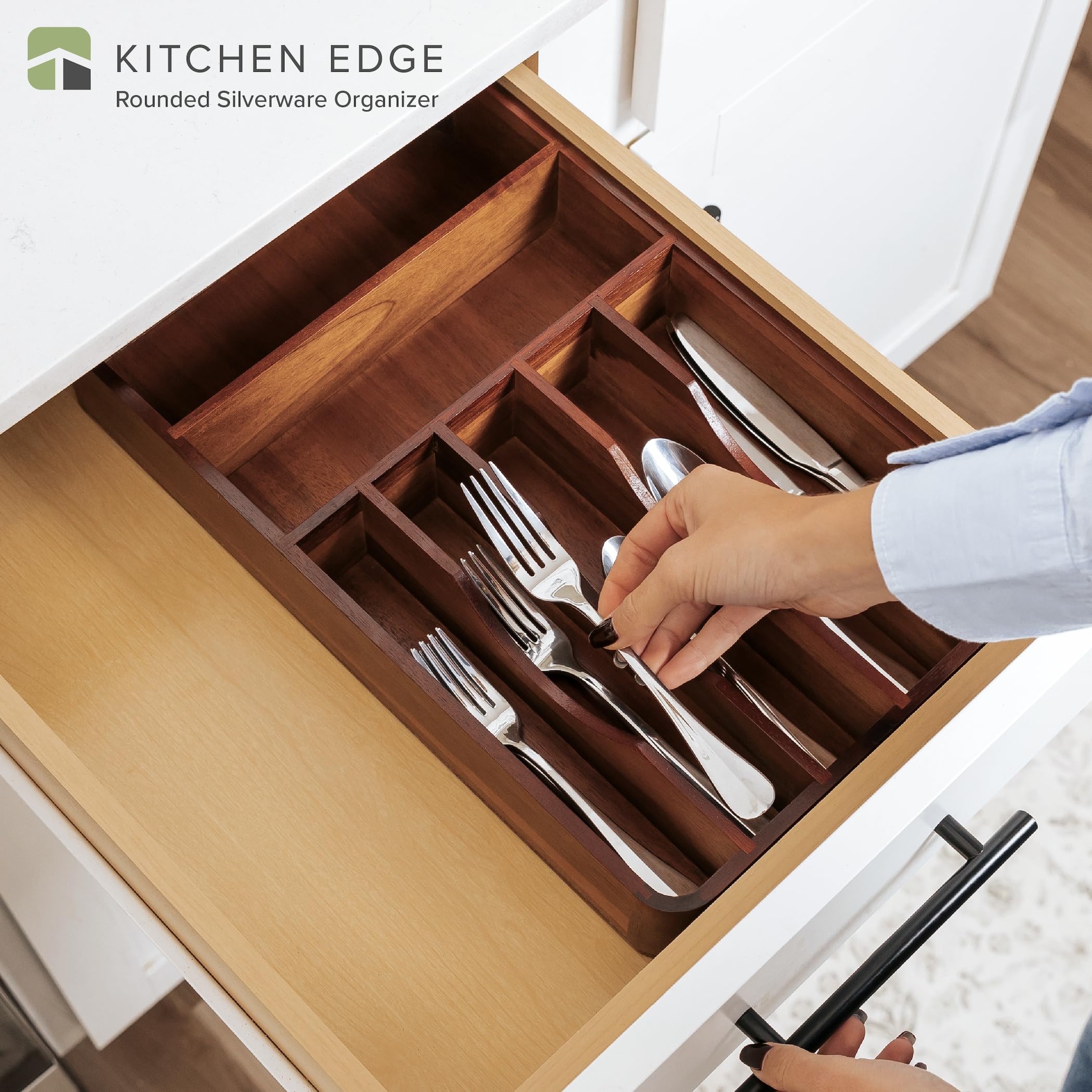 KitchenEdge compartiments organisant couverts pour accès rapide