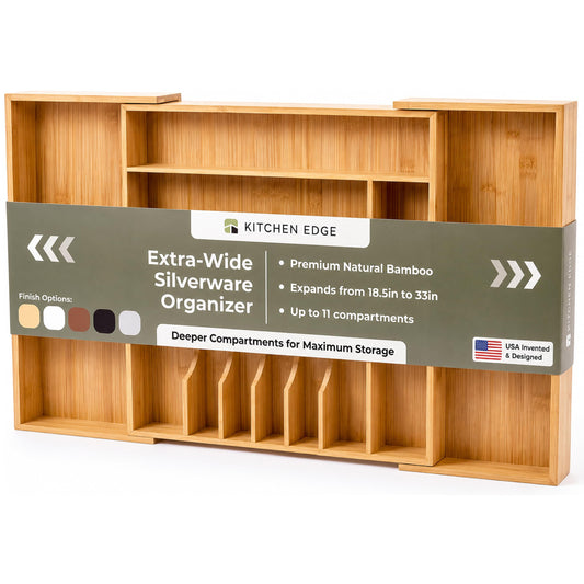 KitchenEdge vue de face montrant l'organiseur extensible et gain d'espace