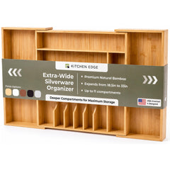 KitchenEdge vue de face montrant l'organiseur extensible et gain d'espace