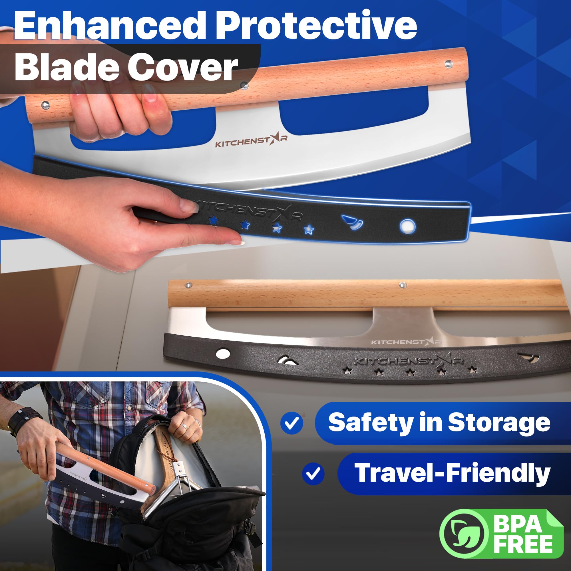 KitchenStar housse protectrice pour ranger lame et préserver tranchant
