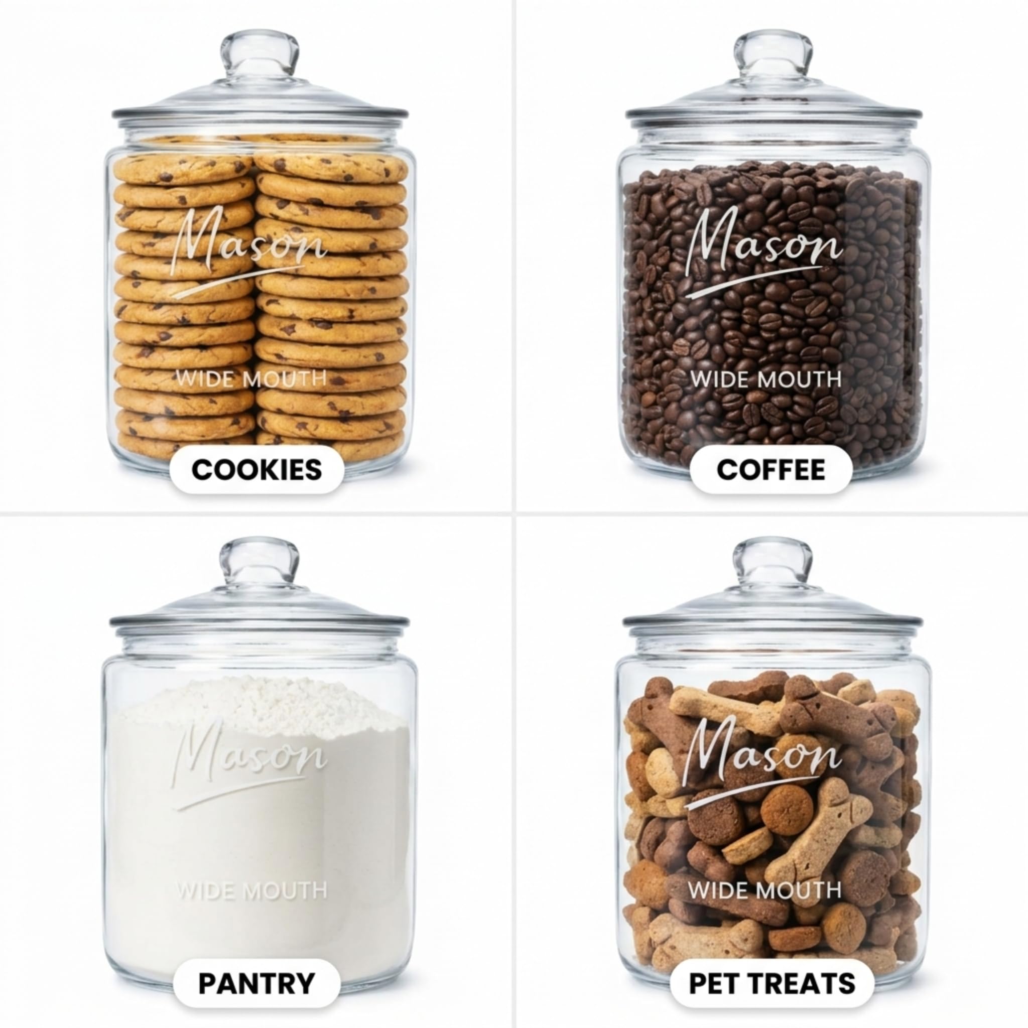 kitchentoolz bocal rempli de biscuits prêt à servir sur plan