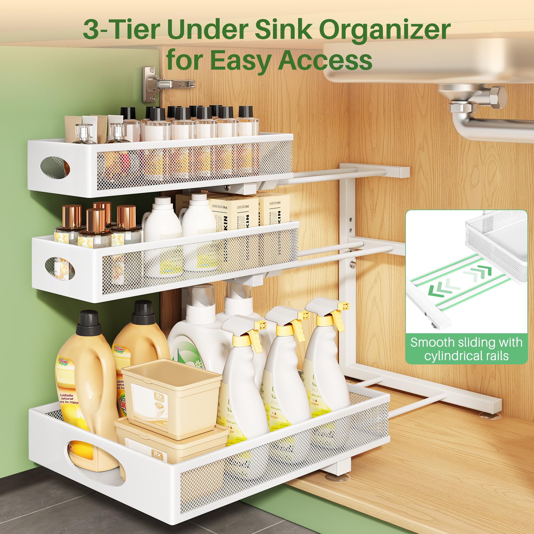 Kitstorack échelle de taille avec bouteilles illustrant capacité et hauteur