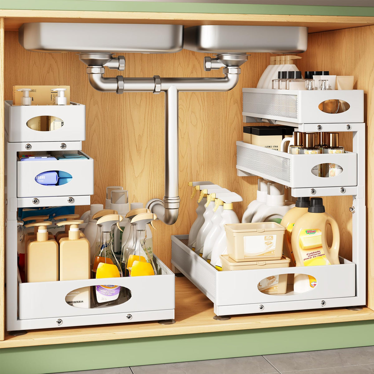 Kitstorack vue avant du produit montrant rangement organisé et gain d'espace