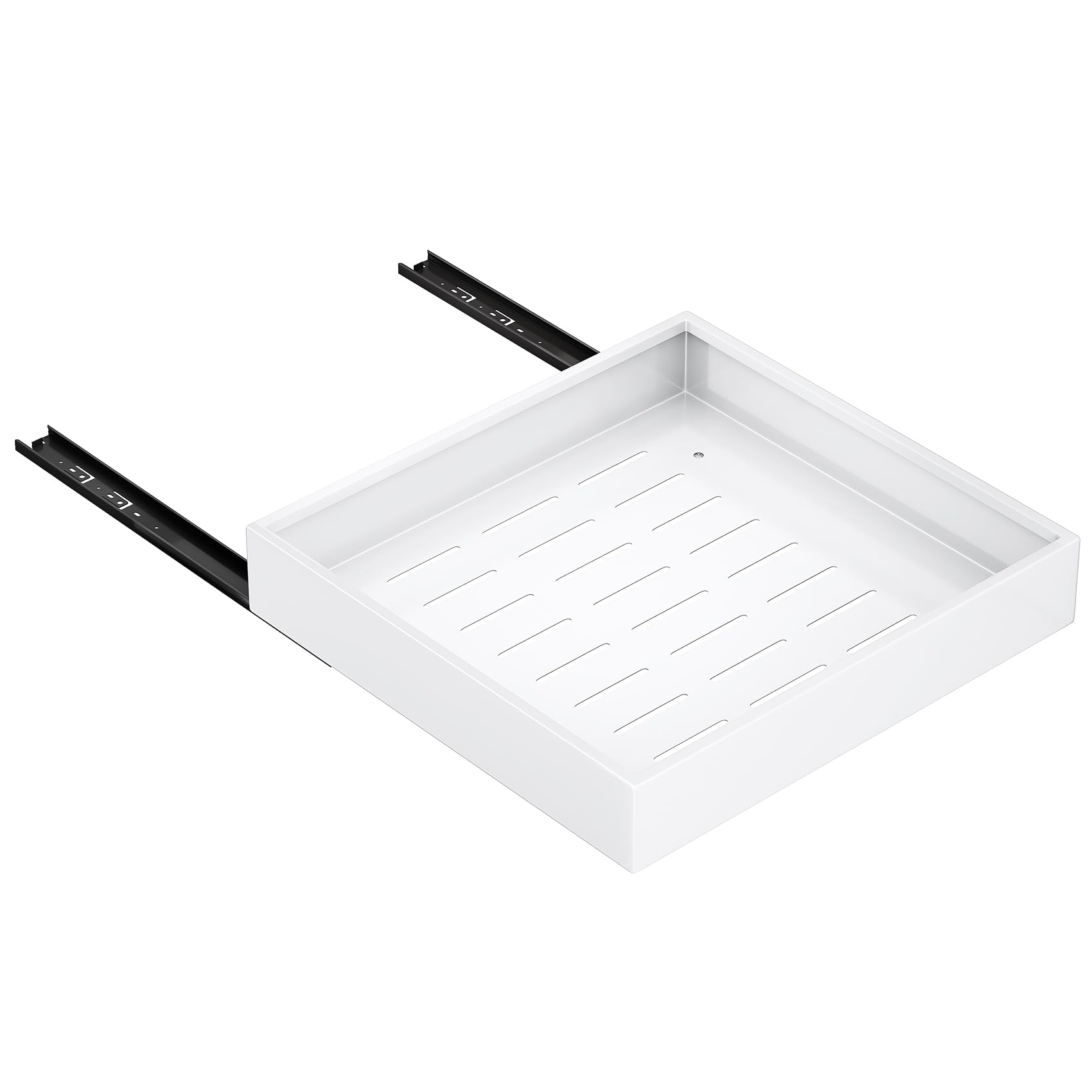 Kitstorack vue de face du tiroir blanc prêt à ranger pour gain de place