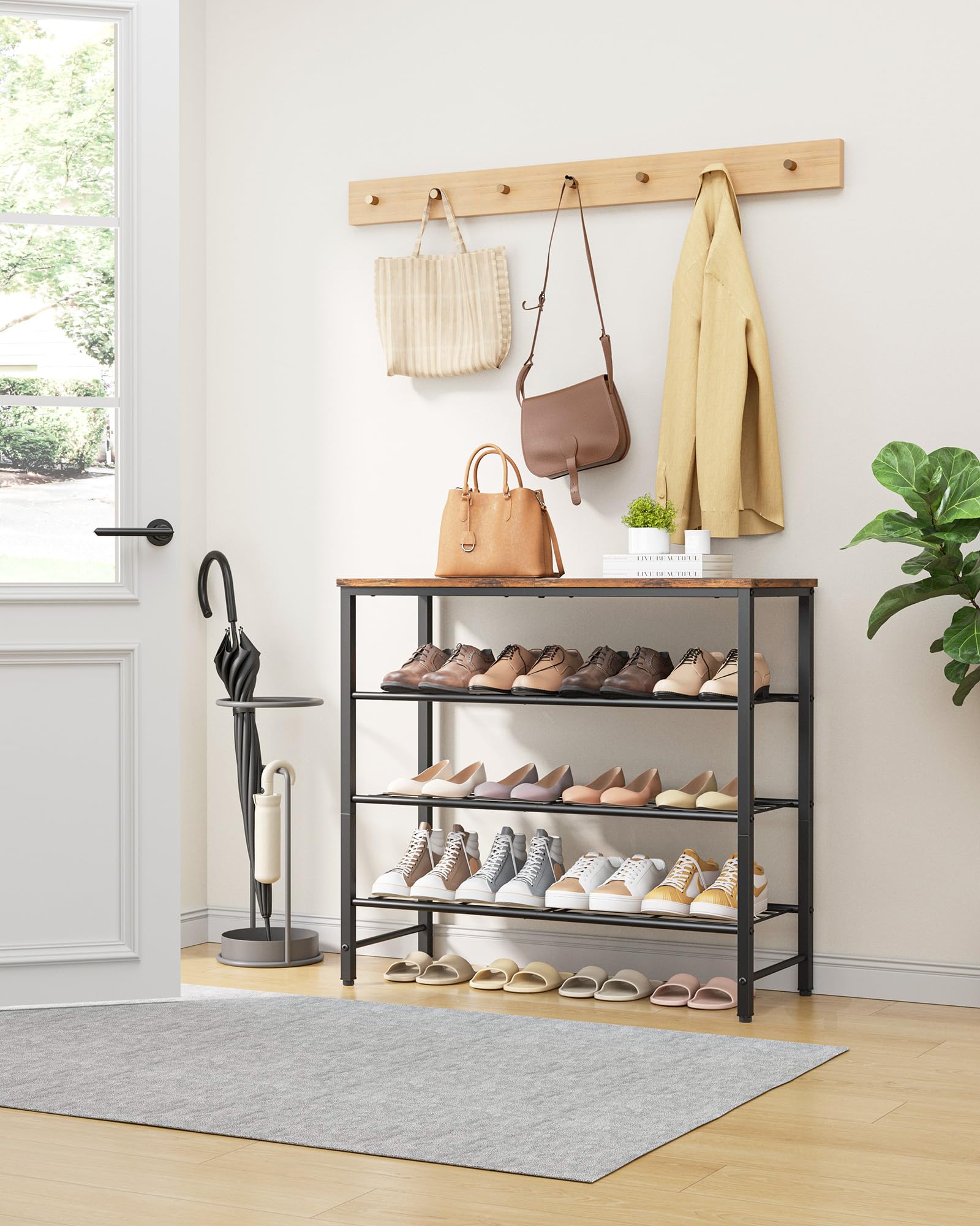 Kitsure gros plan du plateau supérieur résistant pour poser sacs et objets décoratifs