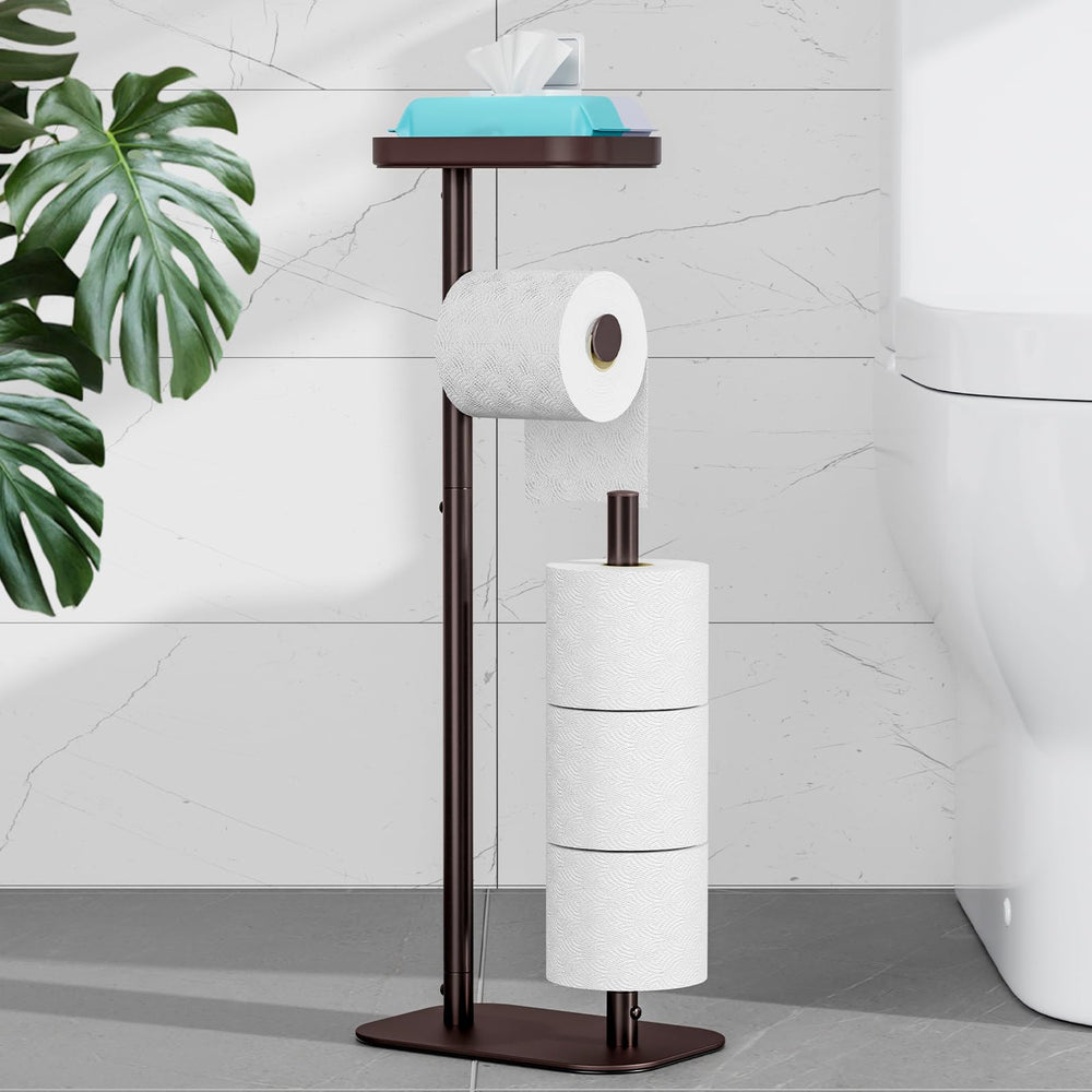 Kitsure vue avant du porte-papier sur pied bénéfice stabilité et design