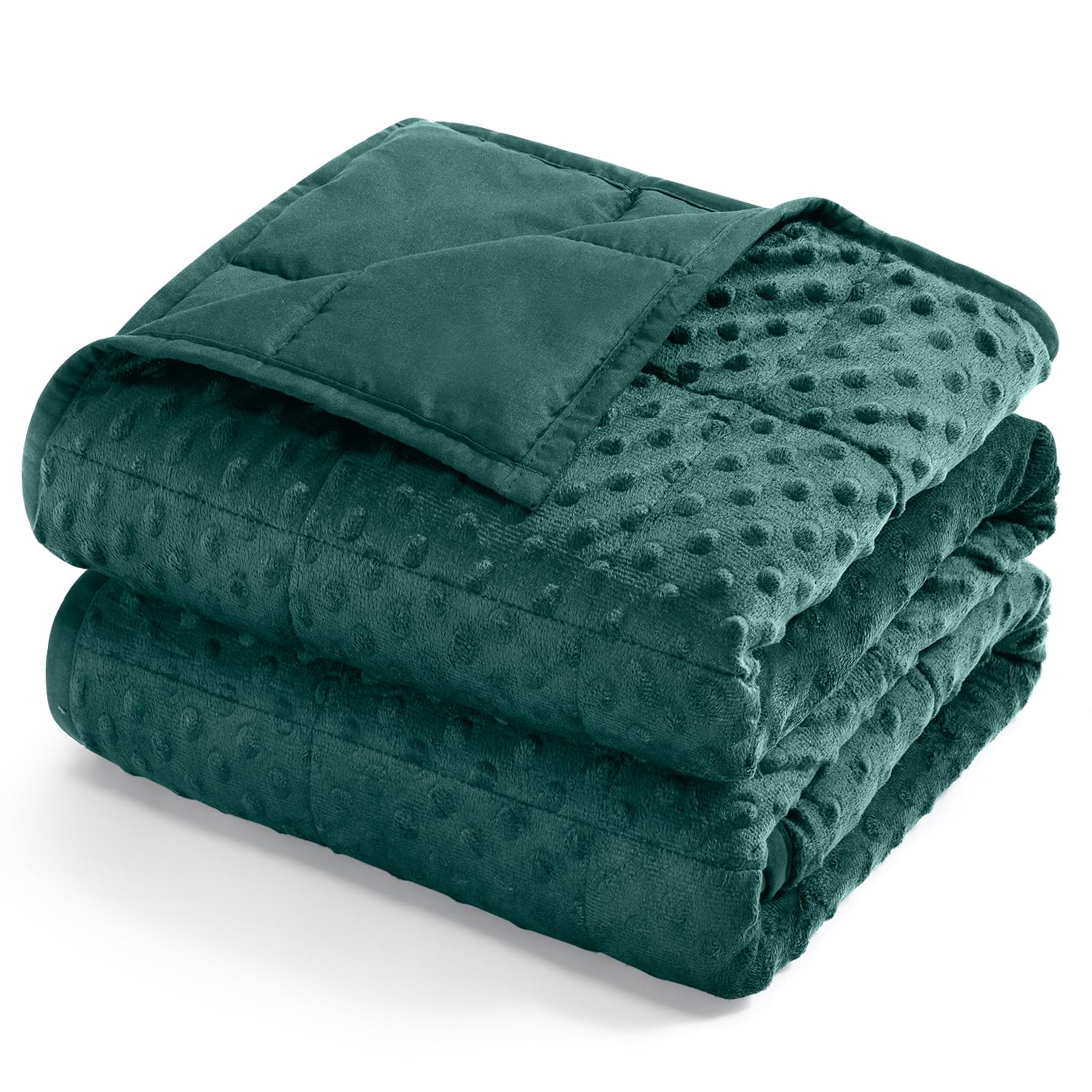 Kivik couverture pondérée face avant montrant finition et chiffons, confort uniforme