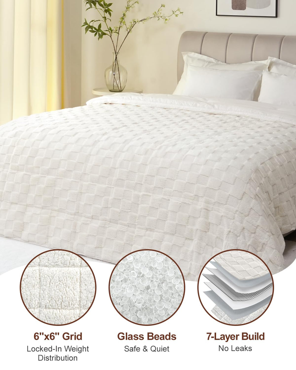 Kivik comparaison taille montrant couverture 60x80 adaptée lit double