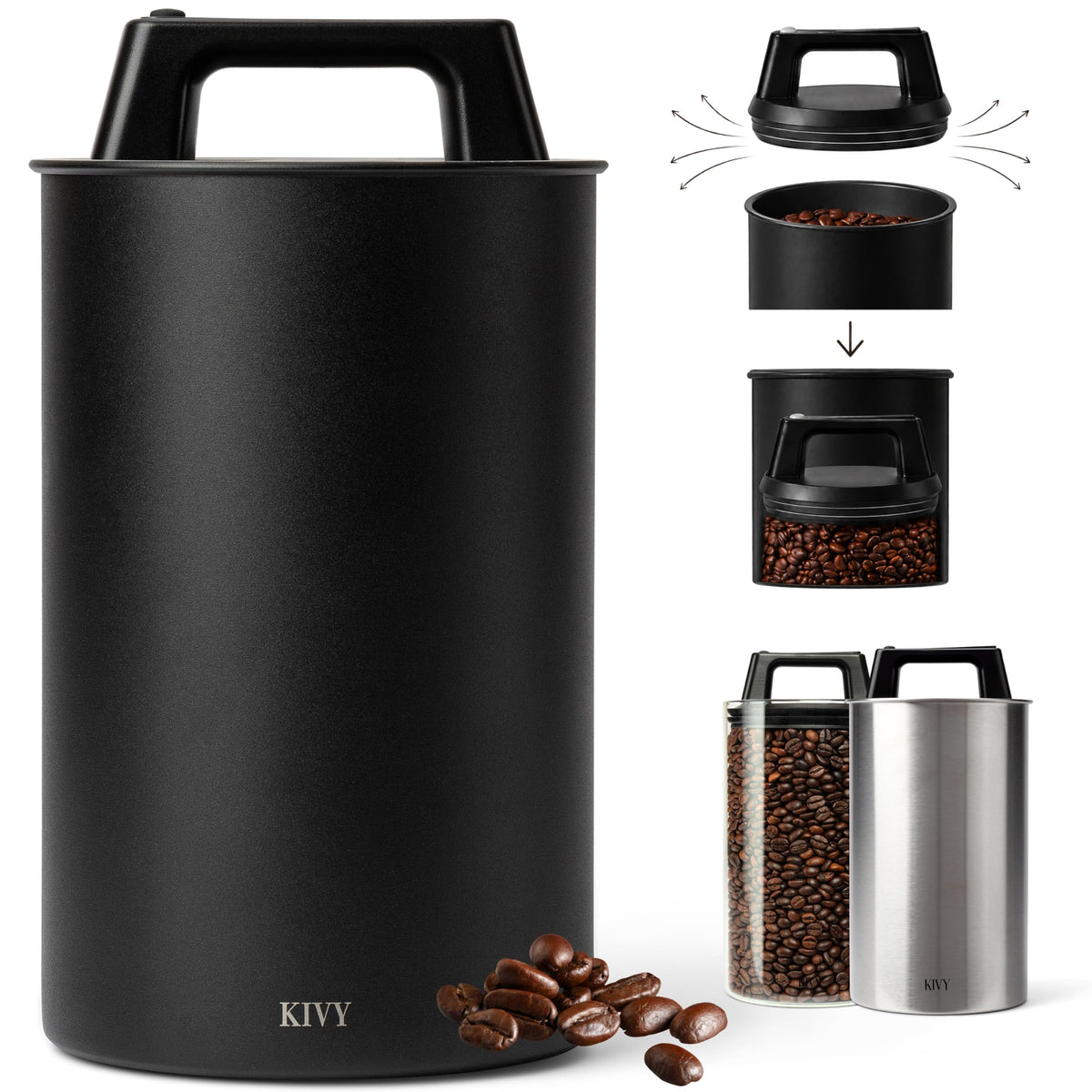 KIVY boîte à café face avant élégante sécurise l'arôme