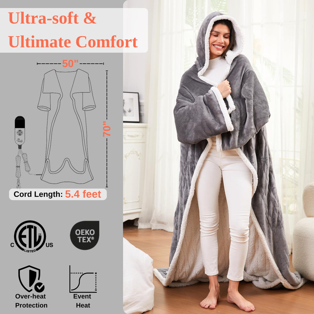 Klaggie posé sur canapé pour comparaison de taille 50x70, couverture couvrante et généreuse