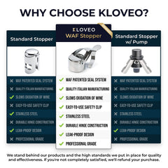 KLOVEO bouchon comparé à une main pour visualiser la taille et la facilité d’usage