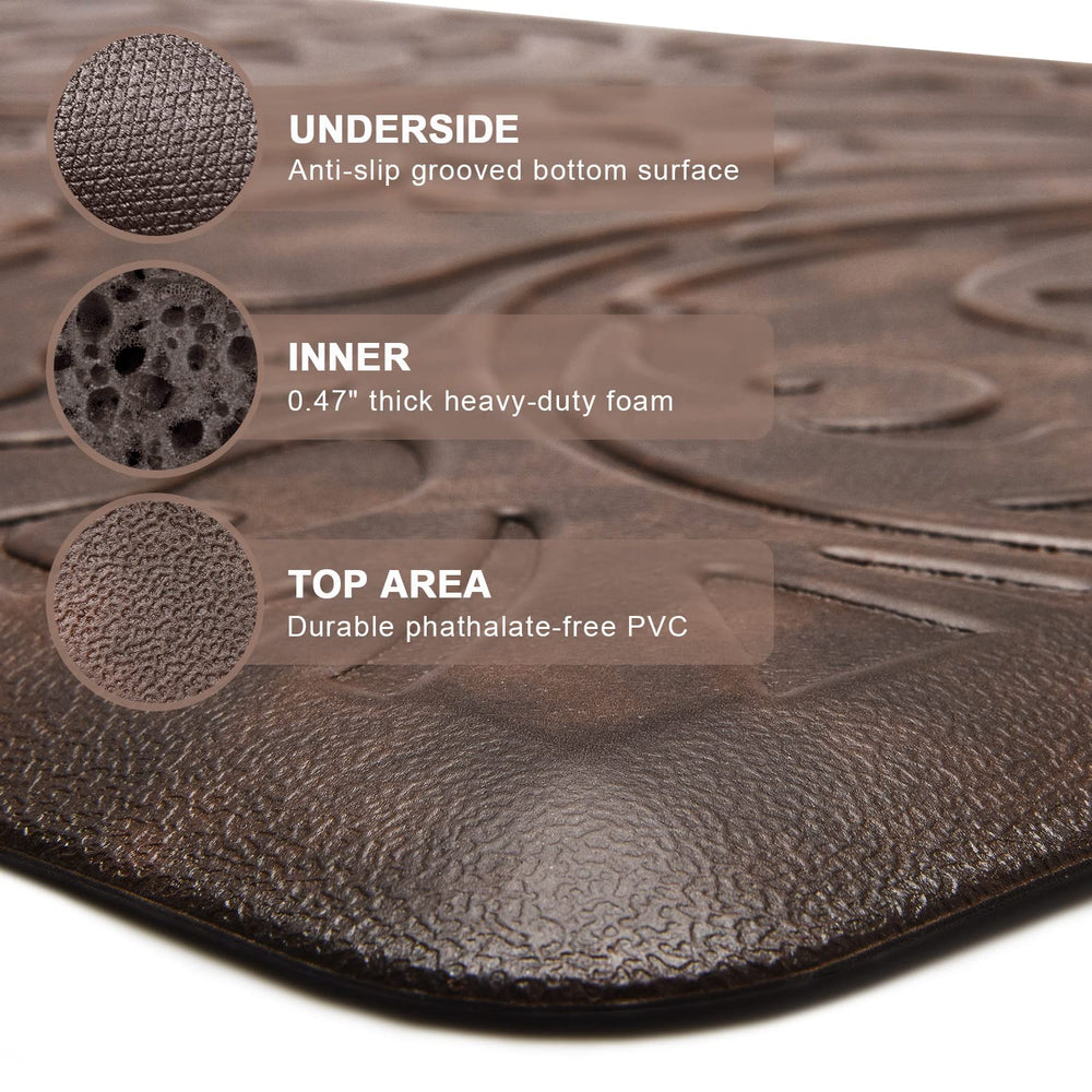KMAT tapis en usage devant évier montrant soutien et anti-fatigue