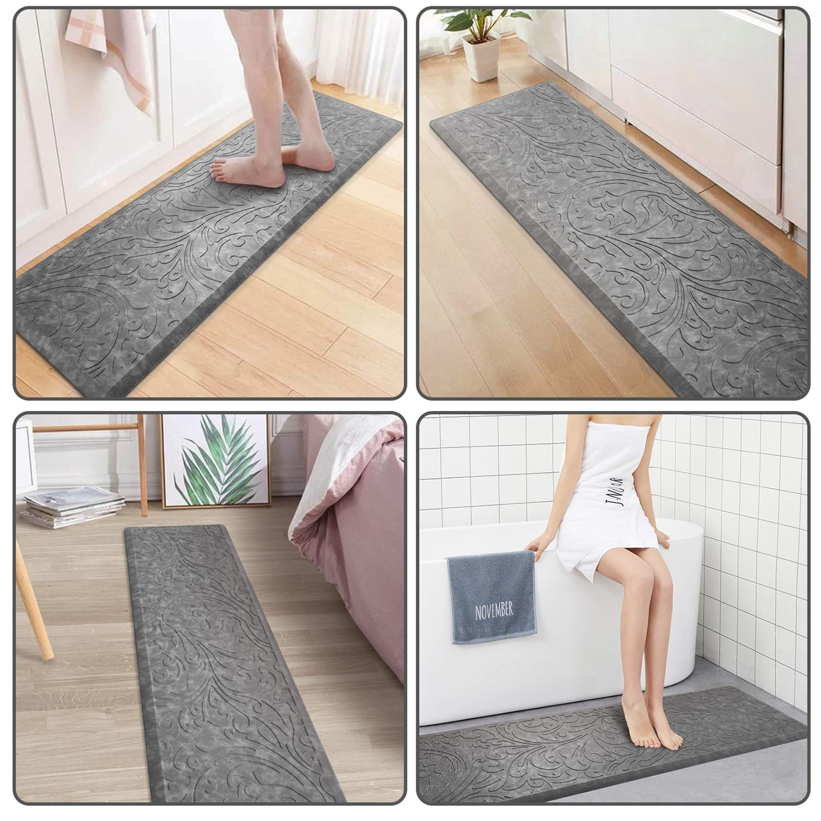 KMAT tapis en usage devant plan de travail pour confort pendant cuisine