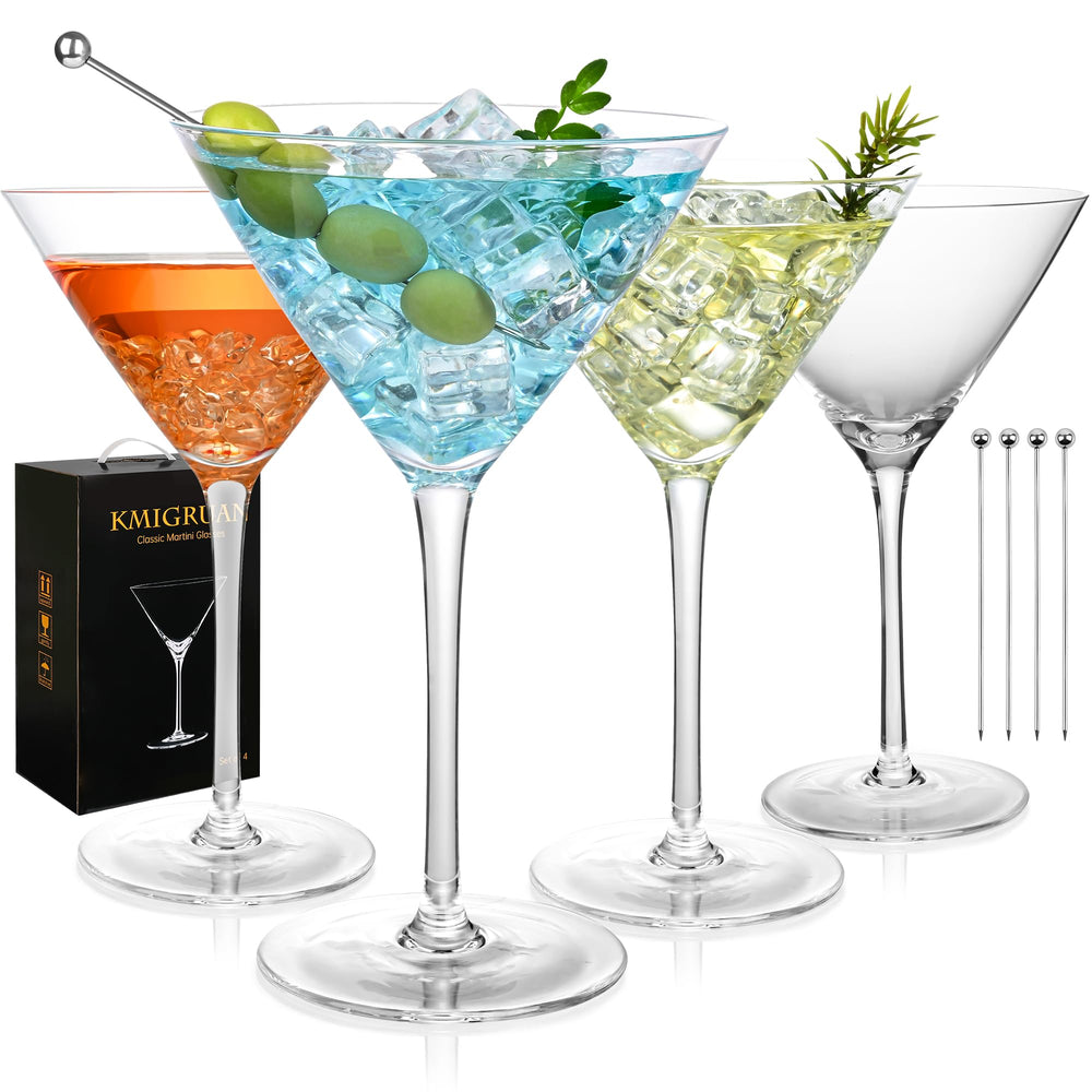 KMIGRUAN ensemble de quatre verres martini montrant l’élégance et finition