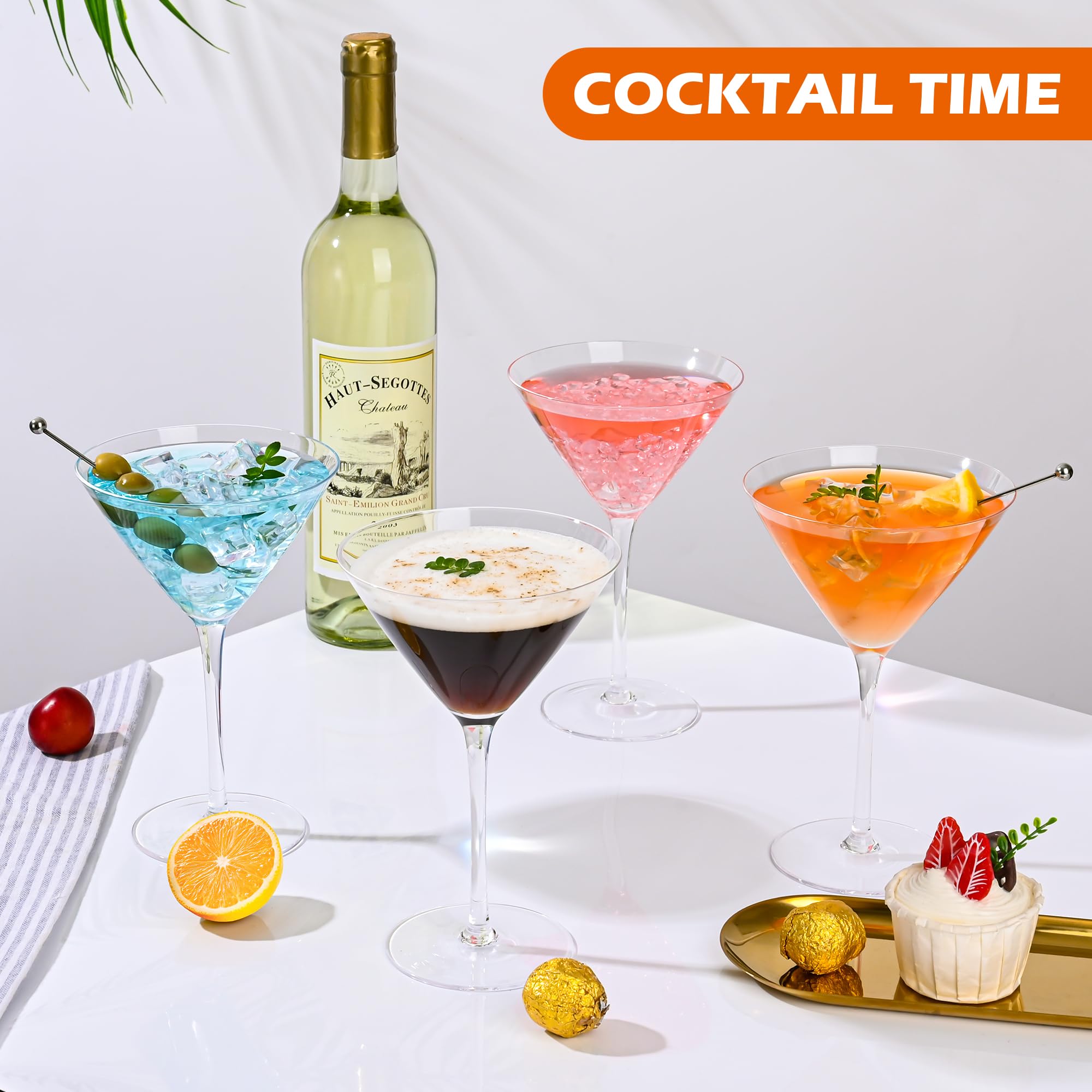 KMIGRUAN verres remplis d’espresso martini pour présentation professionnelle
