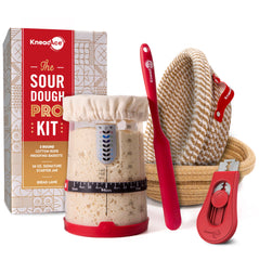 KneadAce pot 34oz face montrant traceur jours pour gestion levain