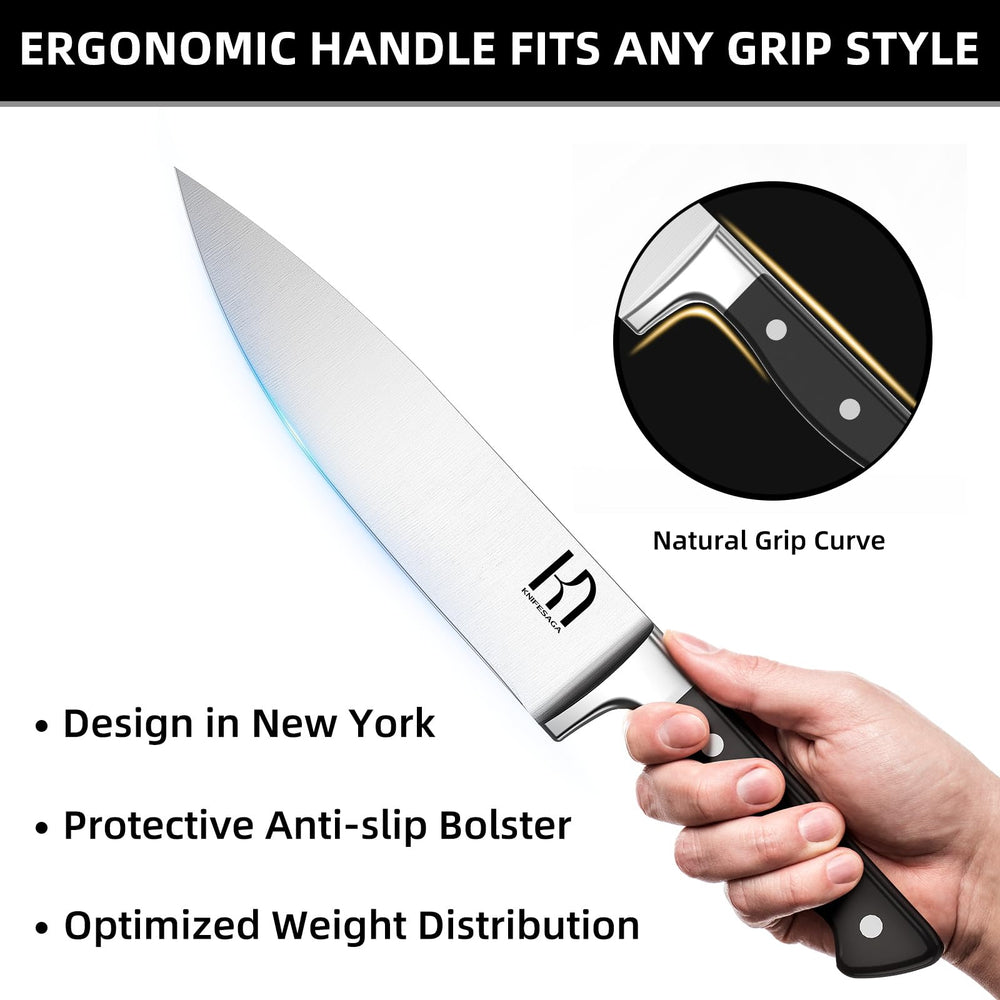 KnifeSaga bloc en bois stable protégeant les lames et facilitant le rangement