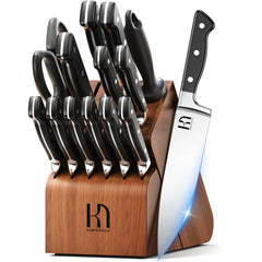 KnifeSaga vue avant du coffret 15 pièces montrant organisation et esthétisme