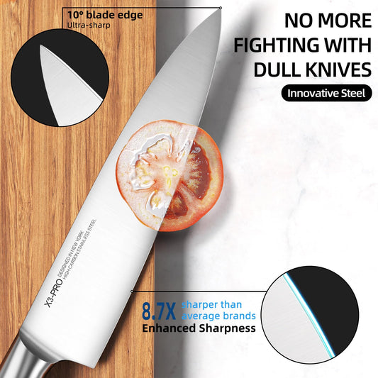 KnifeSaga lames en acier japonais gros plan pour tranchant durable