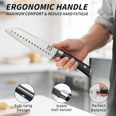 KnifeSaga poignée ergonomique tenue en main démontrant confort et contrôle prolongé