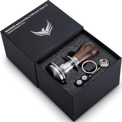 KNODOS tamper 58mm face avant montrant design précis et ajustement