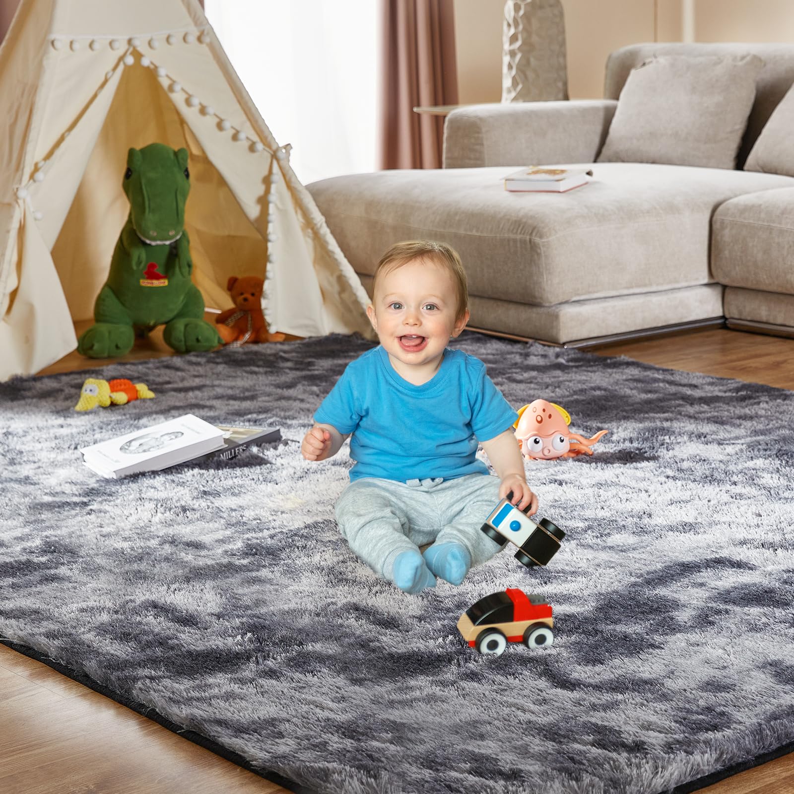 KNZE tapis installé dans une chambre d'étudiant pour confort et style cosy