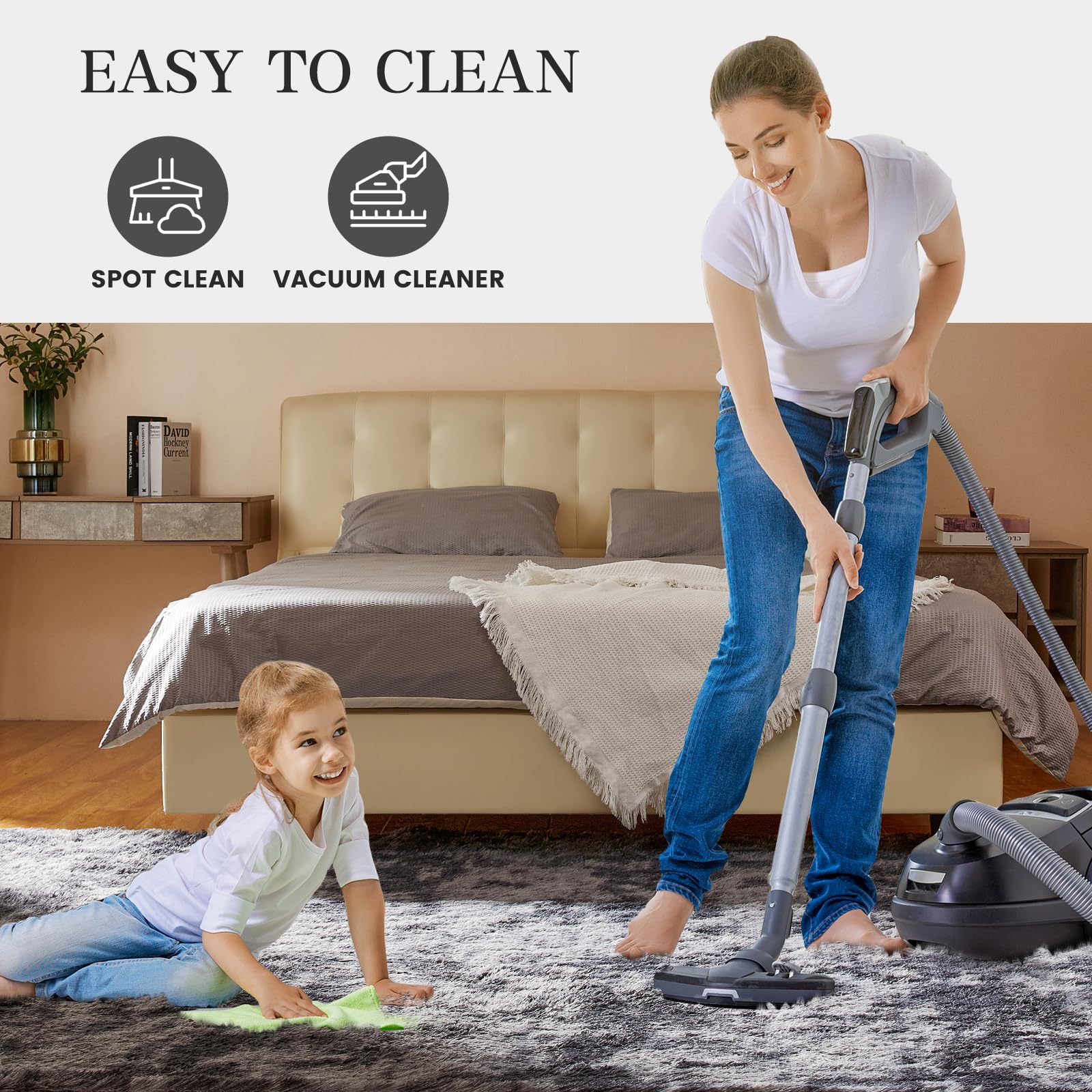 KNZE tapis disposé dans un salon moderne ajoutant texture et isolation au sol