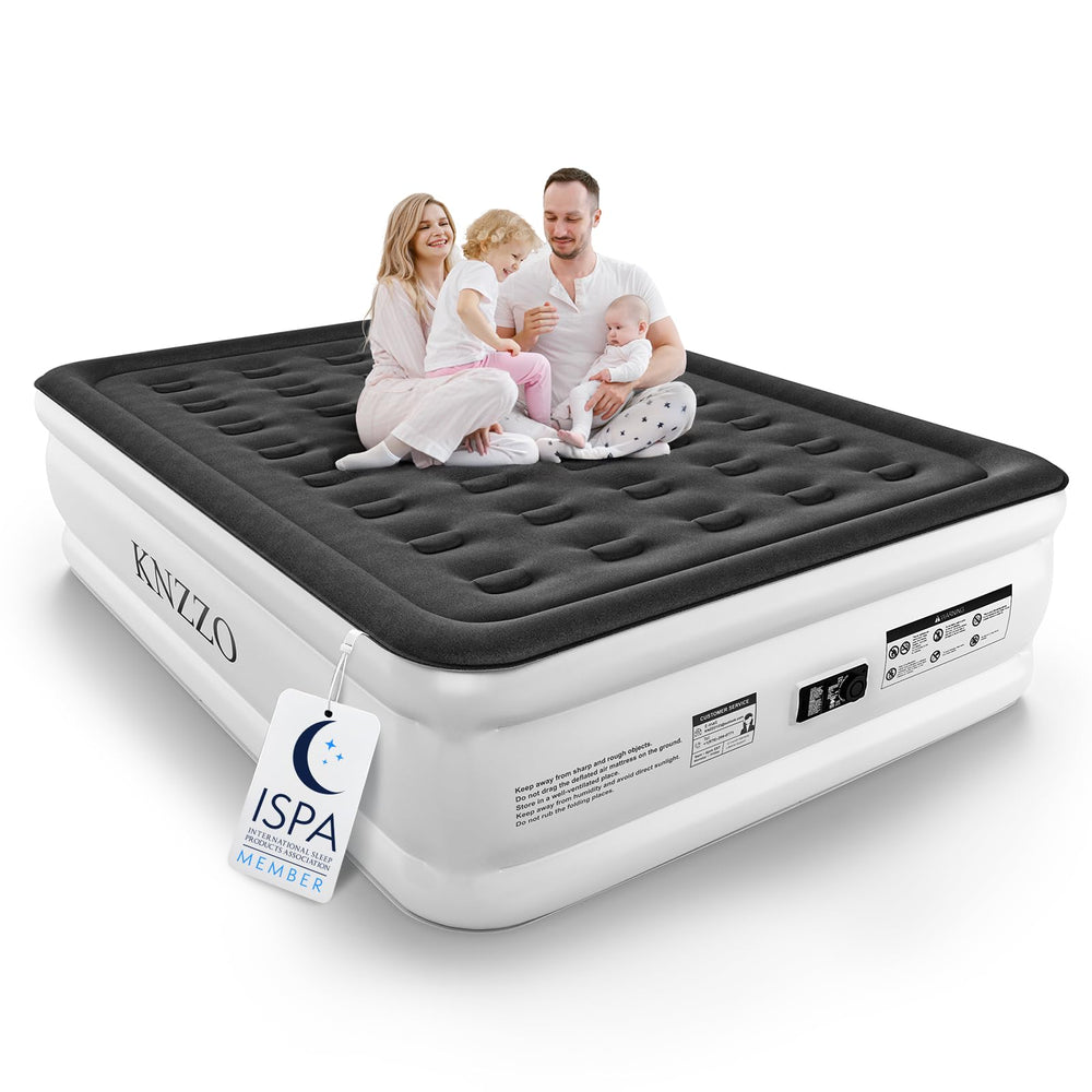 KNZZO matelas gonflable vue face montrant confort et design stable