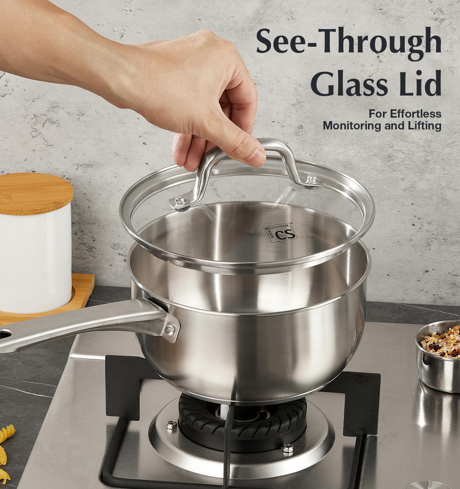 KOCH SYSTEME CS casserole utilisée sur plaque induction pour cuisson efficace