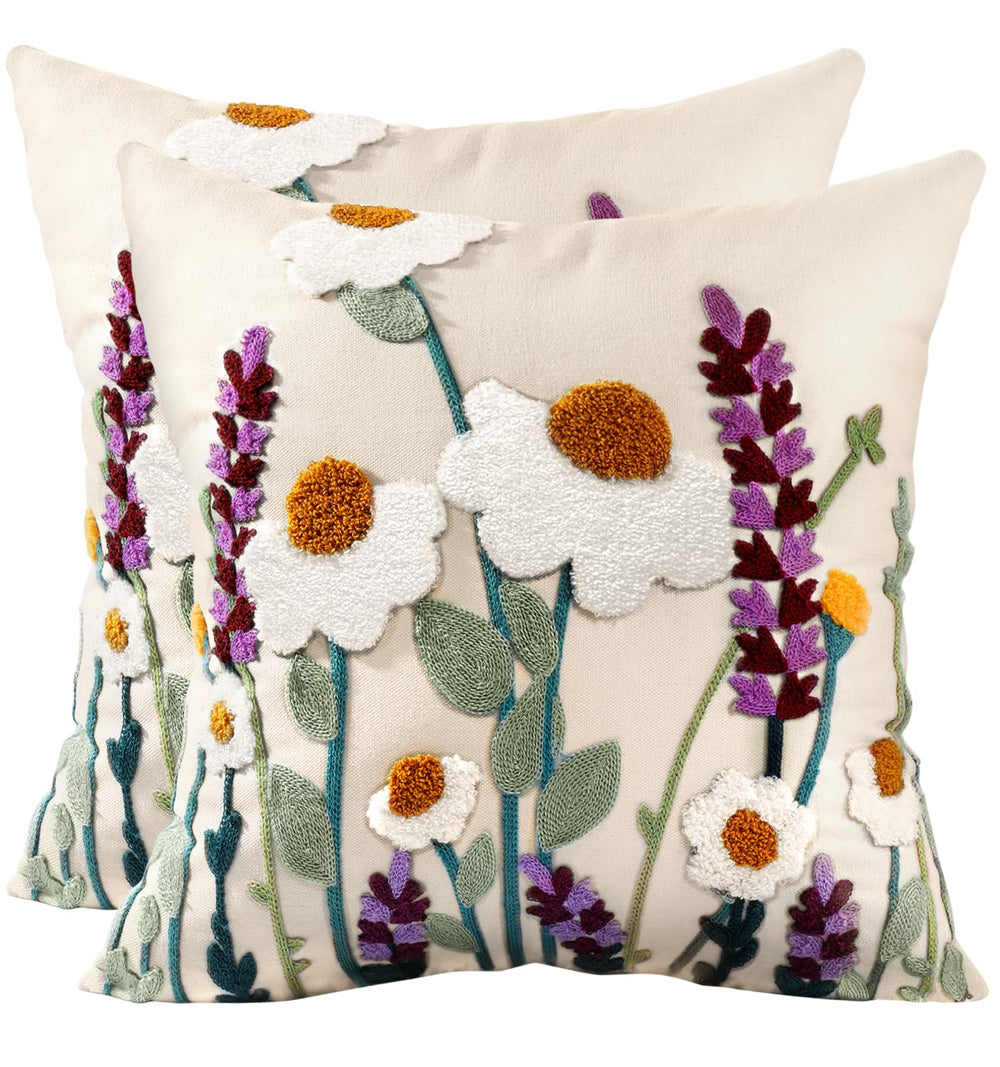 Kokaaee housse face avant montrant motif floral et style décoratif
